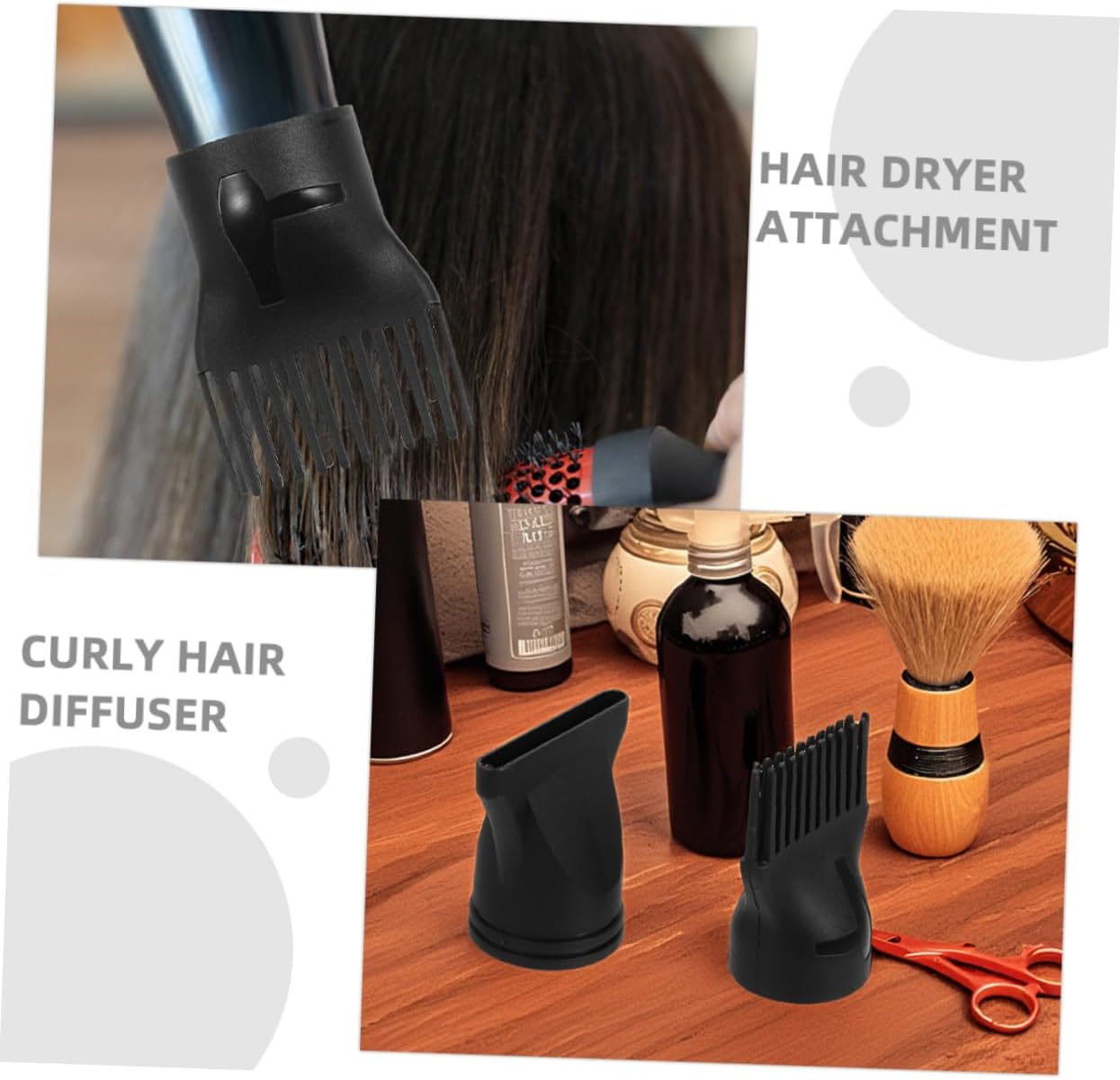6Pcs Curly Hair Diffuser Attachment Hair Dryer Nozzle for Quick Drying Styling at Home Salon Efficient Heat Distribution image number 3
