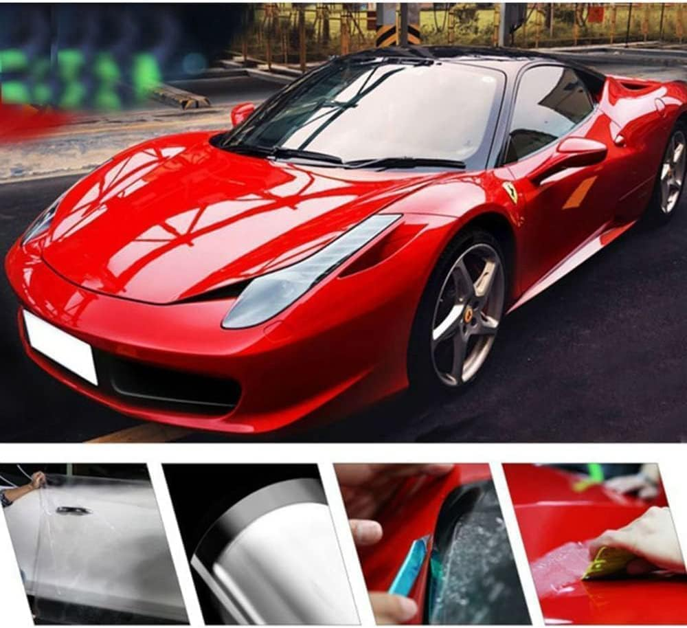 Clear Protective Vinyl Wrap Guard Film, Clear Gloss Paint Protection Bulk Film, Transparent Self Adhesive Film Wrap Roll without Bubble for Moto, Car DIY Interior (30Cm X 300Cm) image number 4
