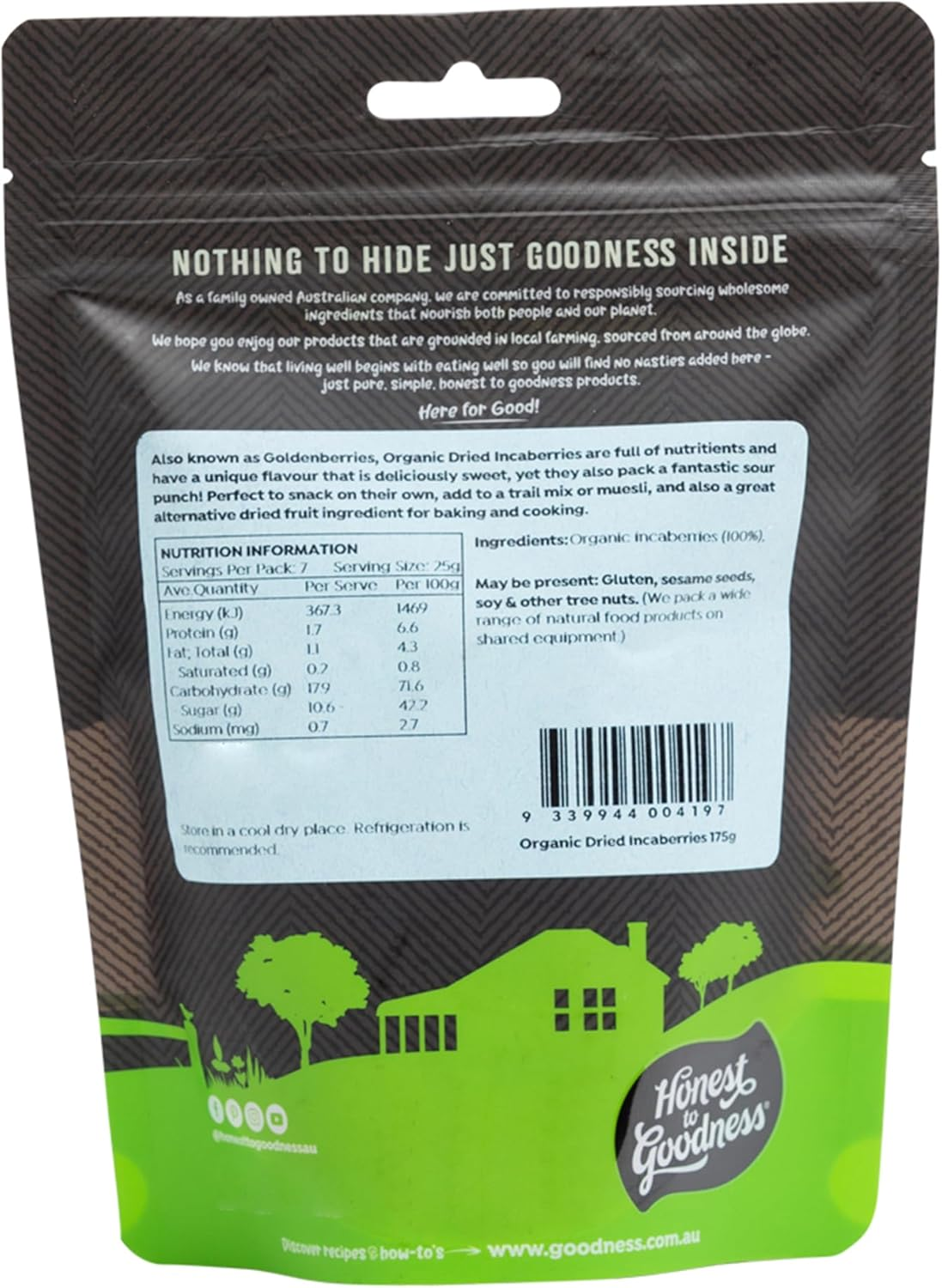 Organic Dried Incaberries 175G image number 5