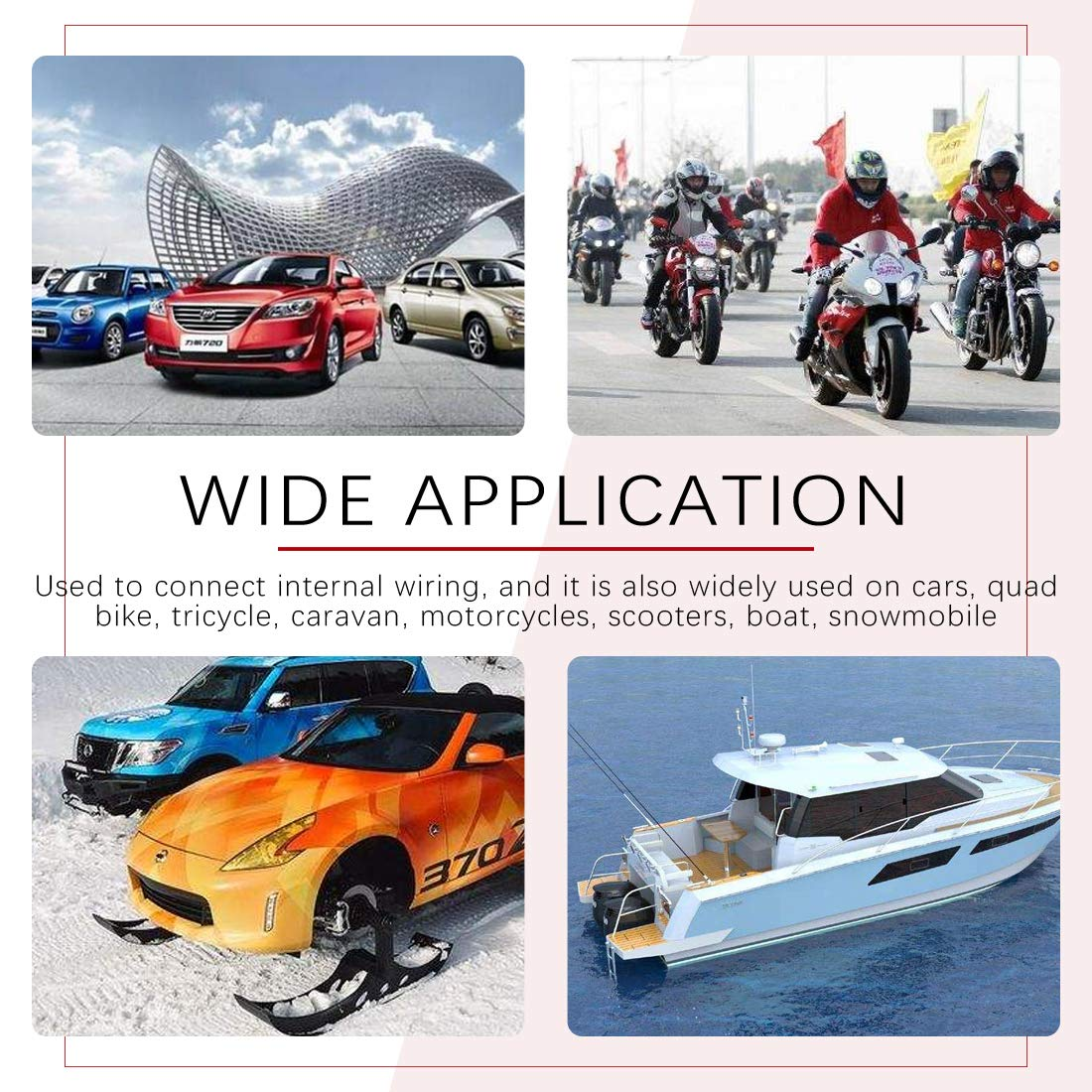 Hilitchi 700 Pcs 2.8Mm 2 3 4 6 9 Pin Automotive Electrical Wire Connectors Pin Header Crimp Wire Terminals Assortment Kit with 30 Sets 4Mm Car Motorcycle Bullet Terminal Wire Connectors with Cover image number 4