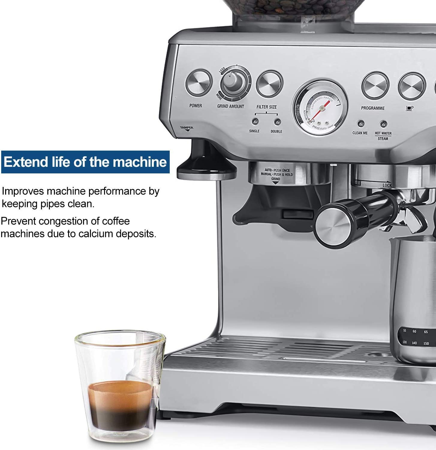 Water Cartridge Filter Fits Breville Claro Swiss BES990 BES980 BES500 BES878 BES880 Bes920,The Oracle,Oracle Touch,Bambino 2-Pack