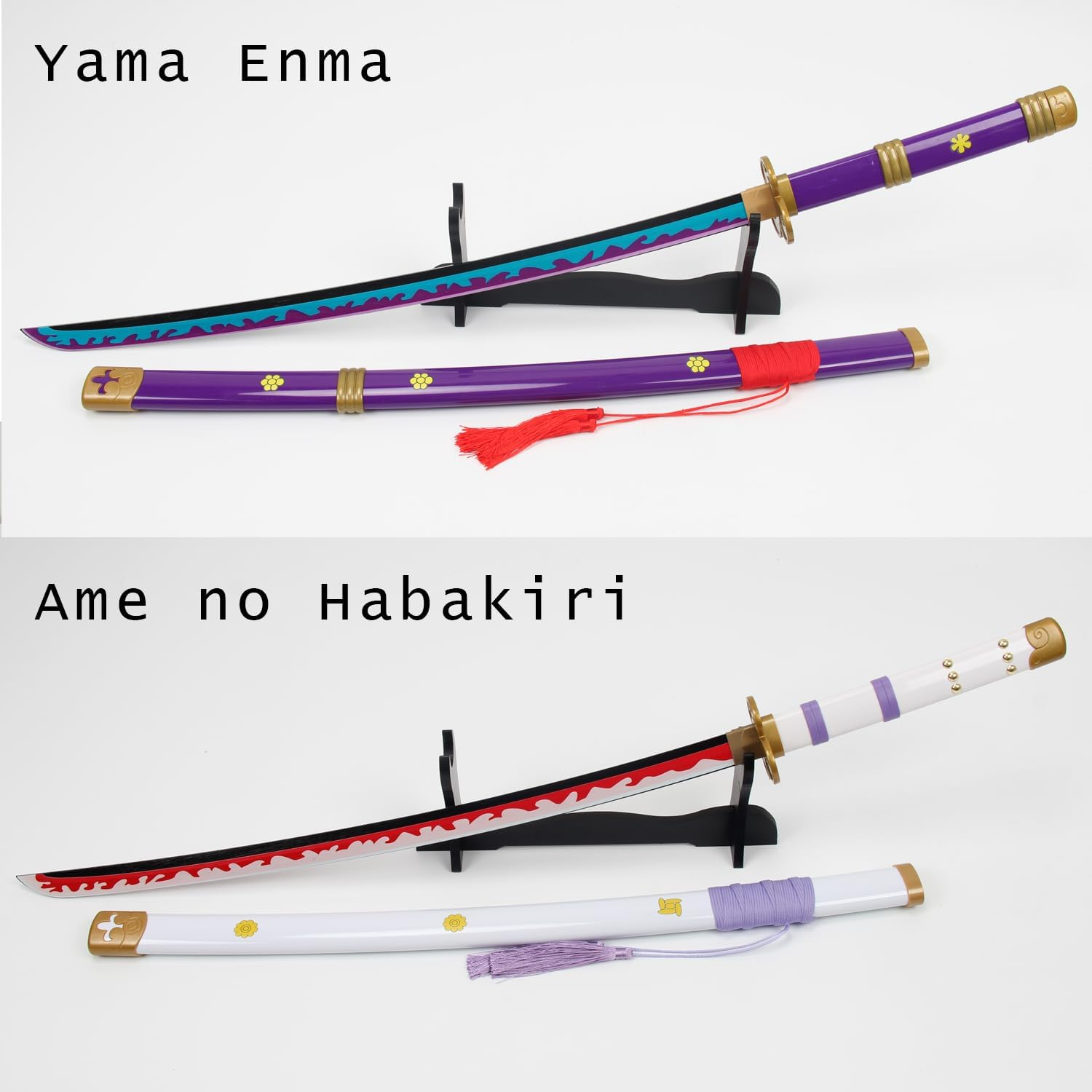 103Cm Roronoa Zoro 2 Piece Yama Enma Set with 2 Single Layers Display Stand and Two Hole Belt,For Cosplay,Collection,Display,Performance image number 6