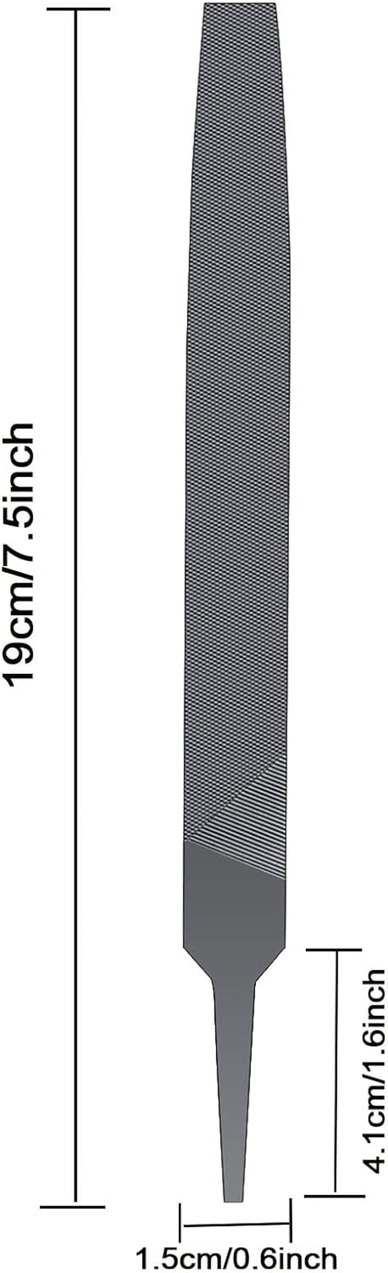 6-Inch Flat Medium Cut File Double Cut Teeth High Carbon Steel Hand File Single Cut Hardened without Handle Ideal for Wood, Metal, Plastic image number 4