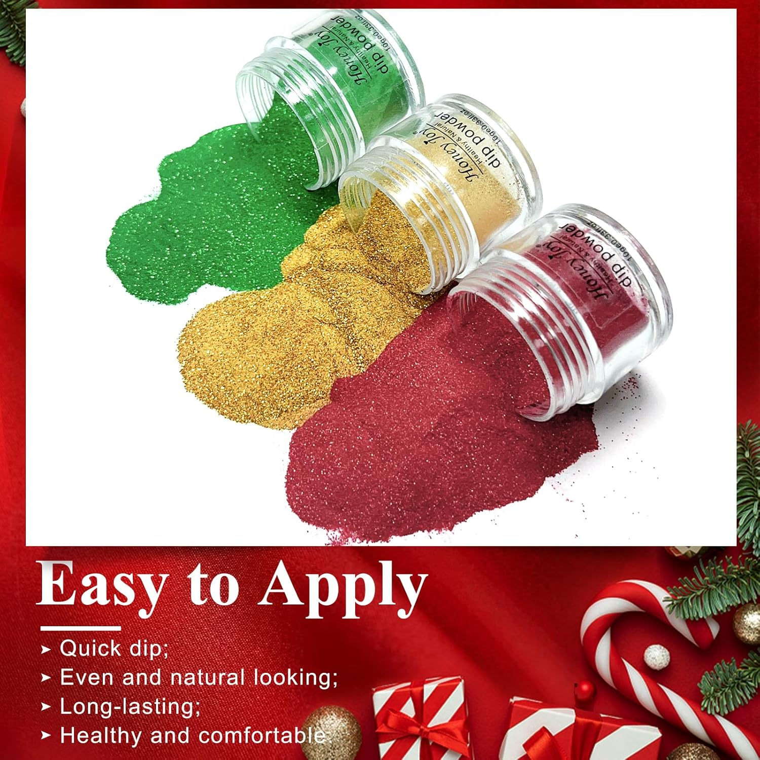 Honey Joy 6 BOX/SET Spring Summer Blue Orange Green Fine Dip for Nails Powder Kit Chocolate Glaze Fine Dipping Powder Colors No Need Lamp Cure,Like Gel Polish Effect,Even & Smooth Finishing (Dp-G-6Pcs-10G/Box) image number 4