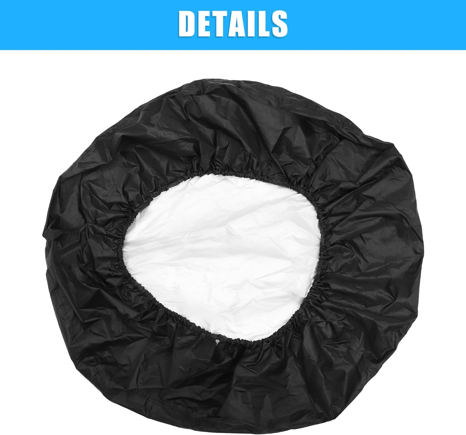 Uxcell Universal 190T Polyester Spare Tire Cover for Jeep Trailer RV SUV Truck Wheel Fit Overall Wheel Diameter 16 Inch Black