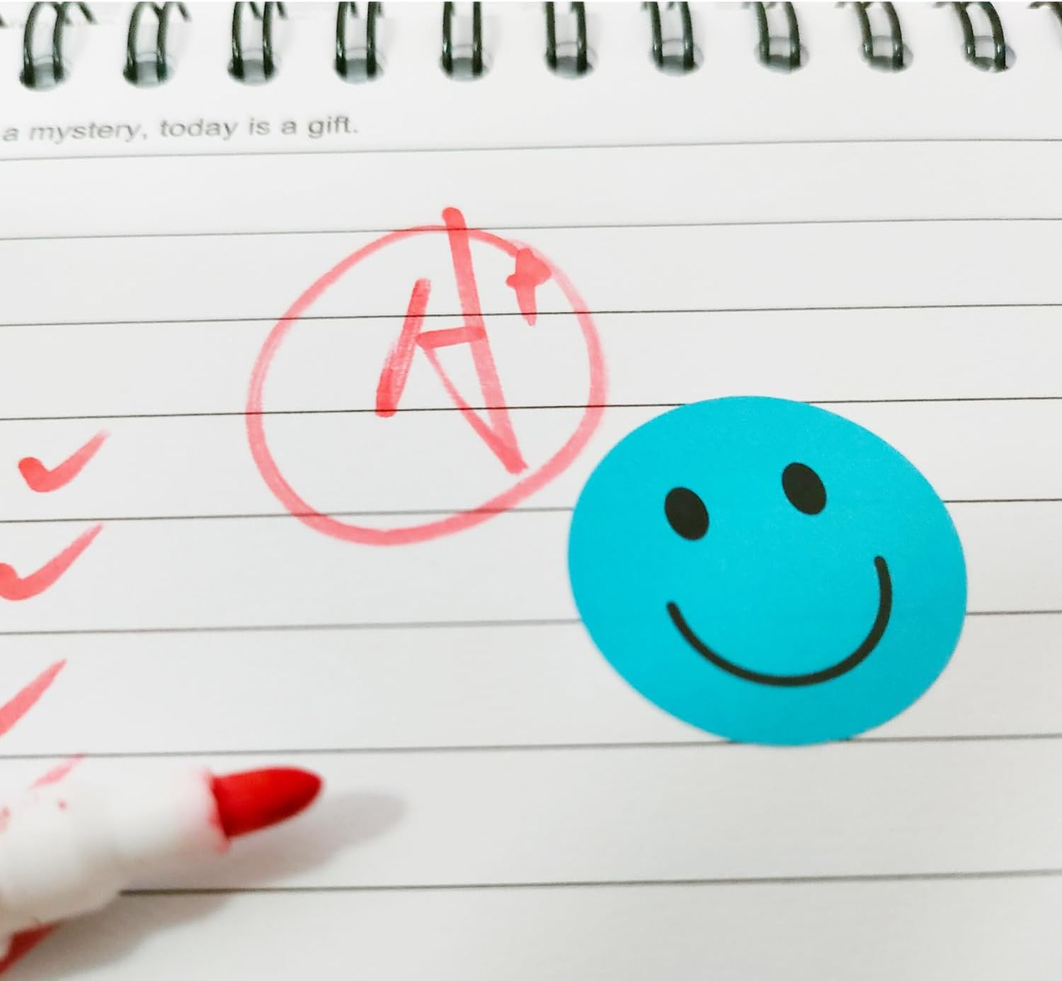 1500 Pieces Happy Smile Face Decal Small Happy Face Decal Mini Motivational Reward Stickers Colorful Incentive Stickers