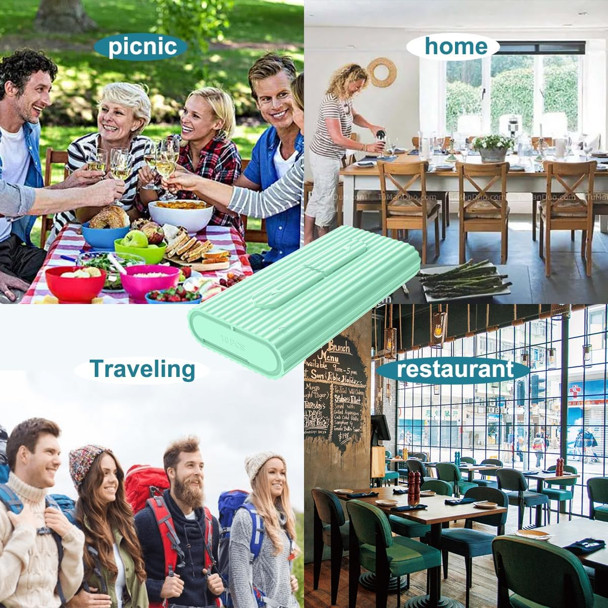 ZANZER White Dental Floss Portable Case, Storage 10 Picks Adult Floss in Box. the Best Tool for Cleaning Teeth and Oral Care. Portable Travel Floss Is Perfect for Dinners,Dating,Travel,Hotels. (White+Pink) image number 5