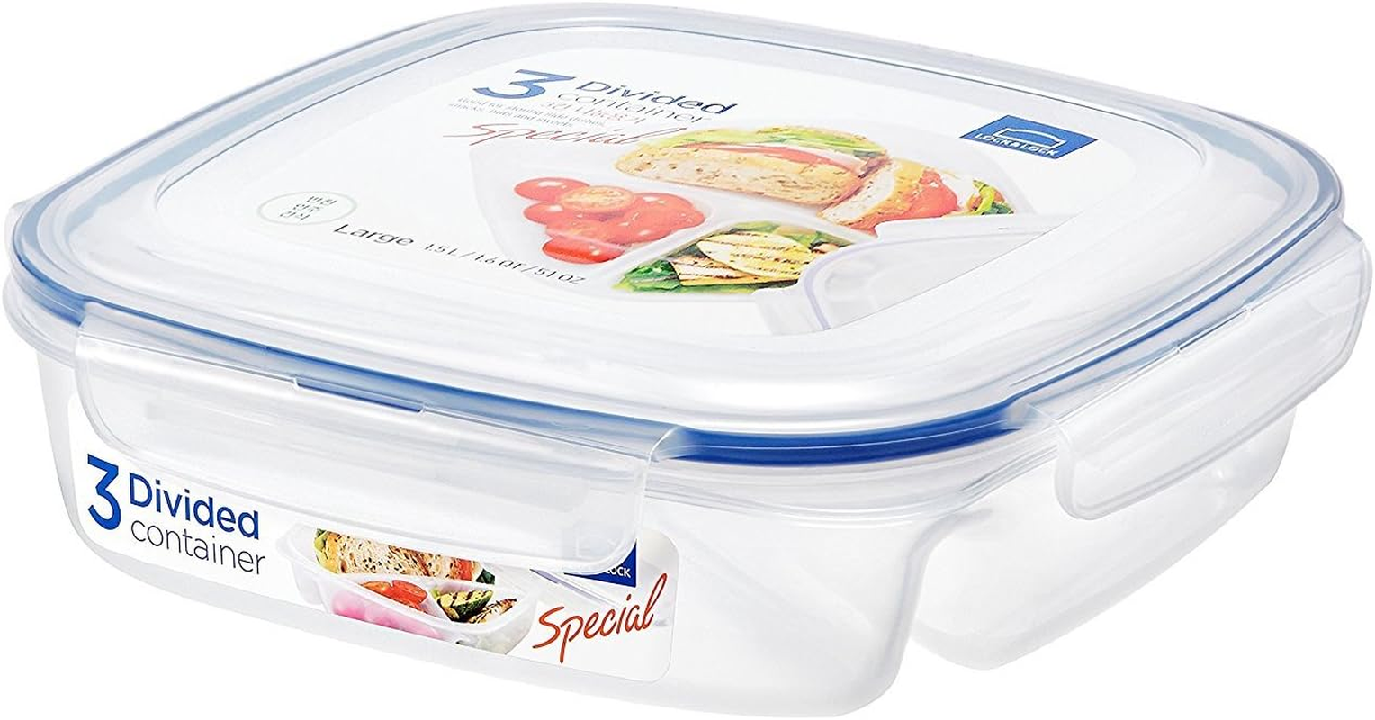 Locknlock Easy Essentials Food Storage Lids/Airtight Containers, BPA Free, Butter-25 Oz, Clear