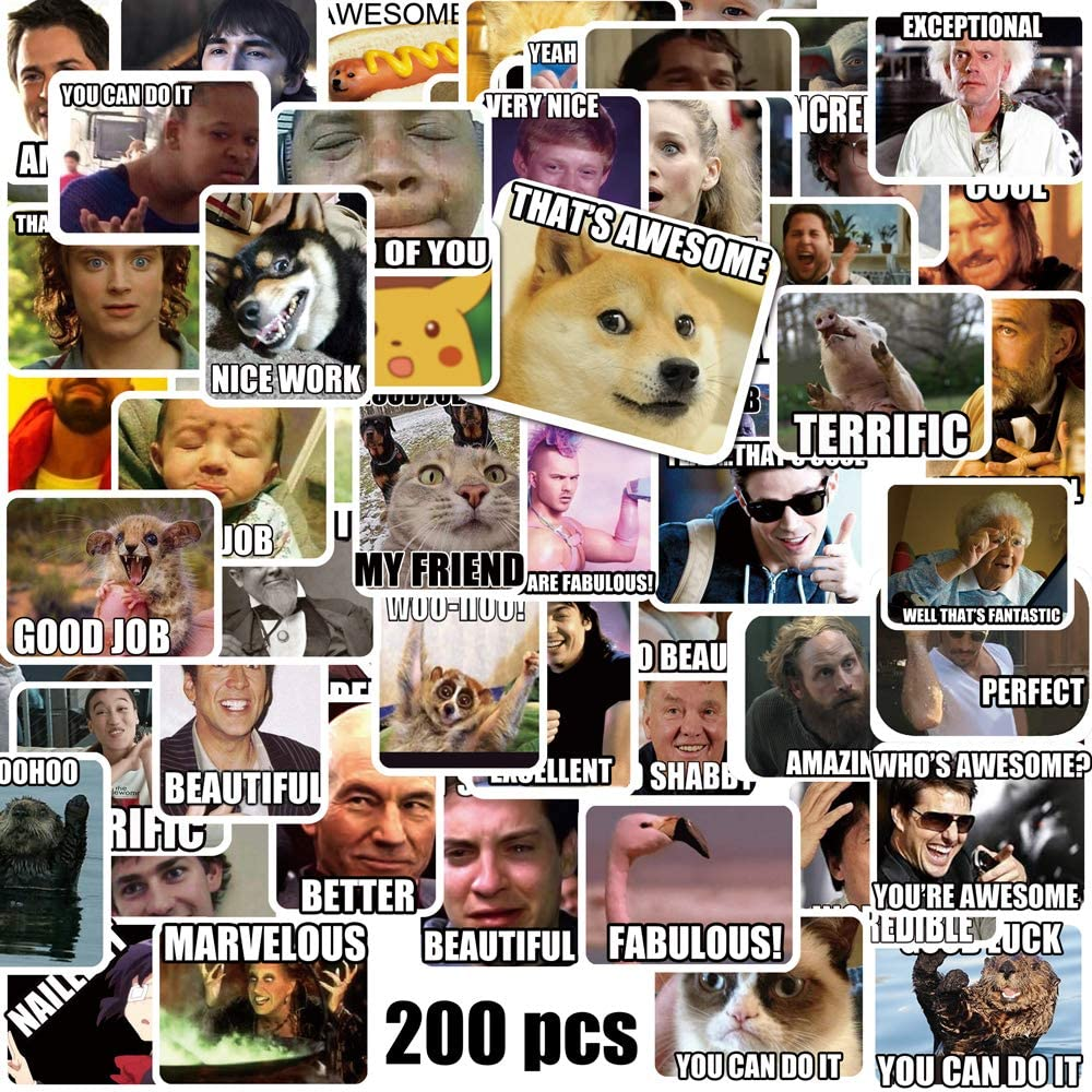 Meme Stickers/Meme Reward Stickers for Teachers 200Pcs No Repetition