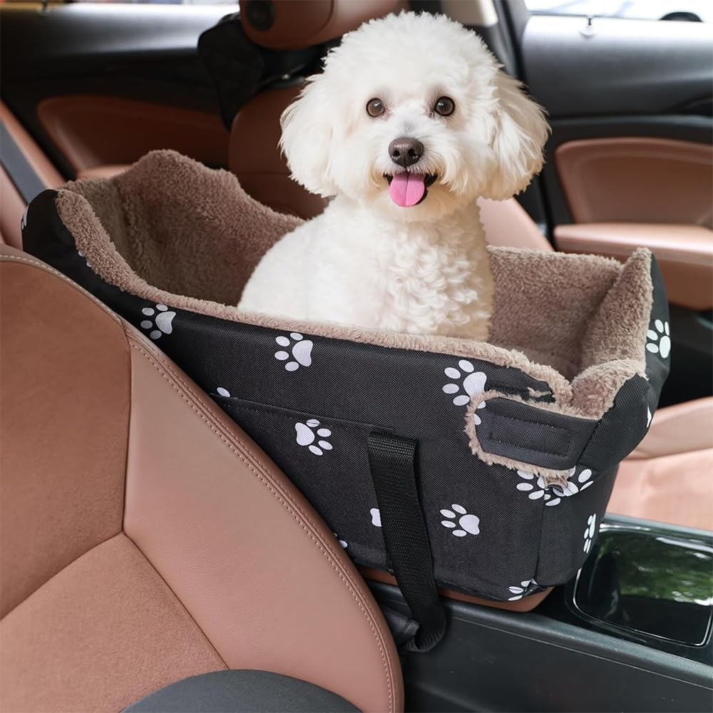 Center Console Pet Car Seat &ndash; Middle Console Booster for Dogs & Cats, Secure Travel Seat for Cars, Black image number 3