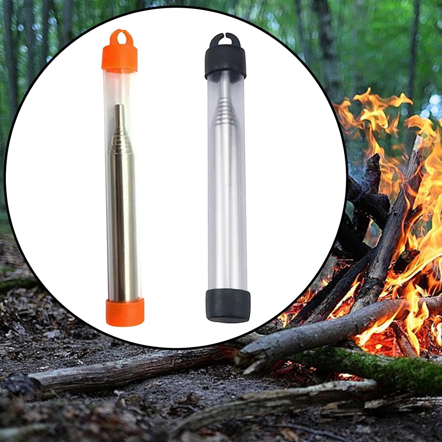 Telescopic Fire Blow Tubes Folded Fire Blowers Bellows for Camping Gears Barbecue Picnics Hiking image number 1
