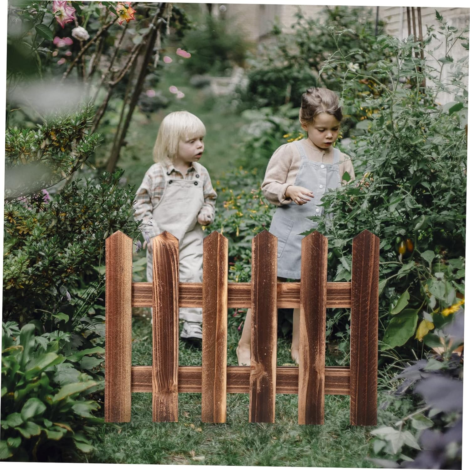 Fence Outdoor Garden Fencing Carbonized Material for Border Fence and Lawn Edging Decoration image number 3