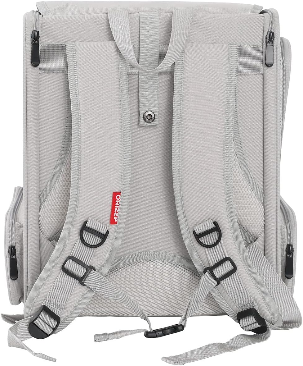 C&L Bird Carrier Backpack with Stand Perch, Bird Travel Backpack for Hiking, Airline Approved, Bird Treats and Toys (Grey, Bird Carrier Backpack)