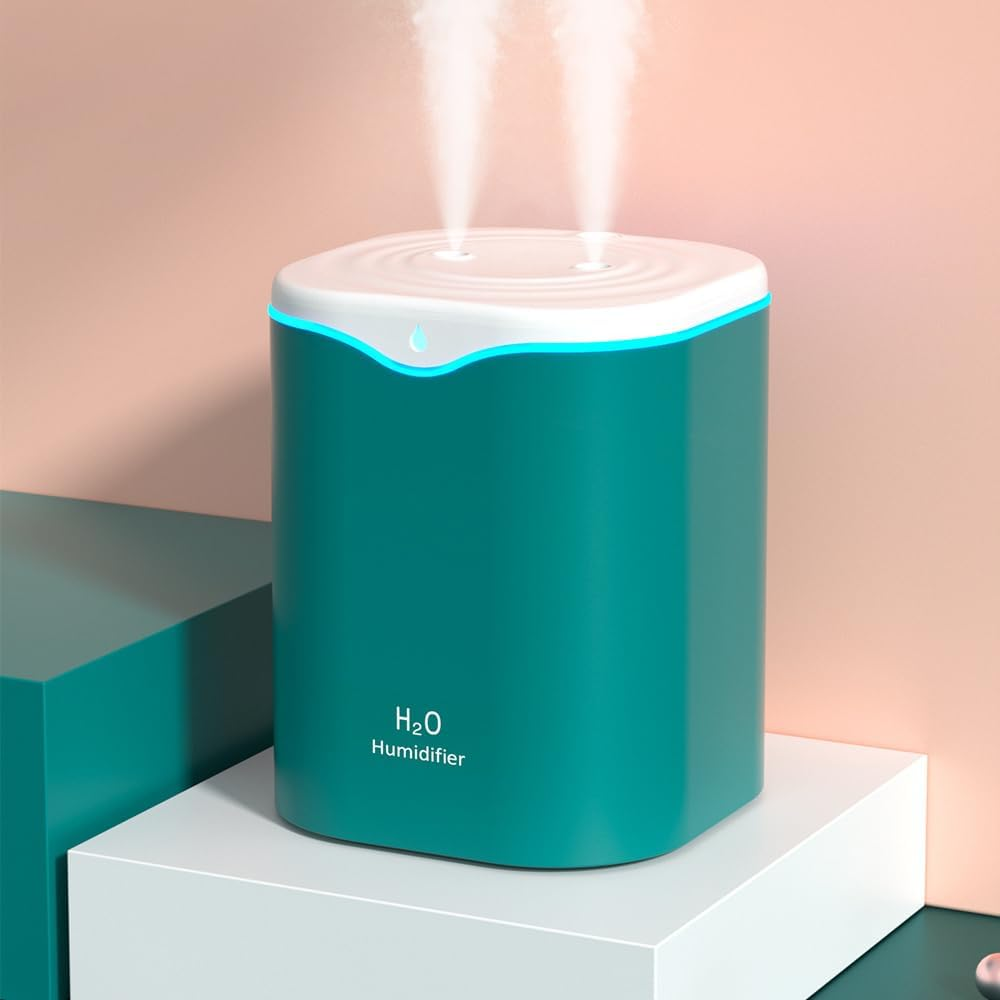 2L White Ultrasonic Air Humidifier Cool Mist Steam Purifier Aroma Beauty LED Lights AU image number 1