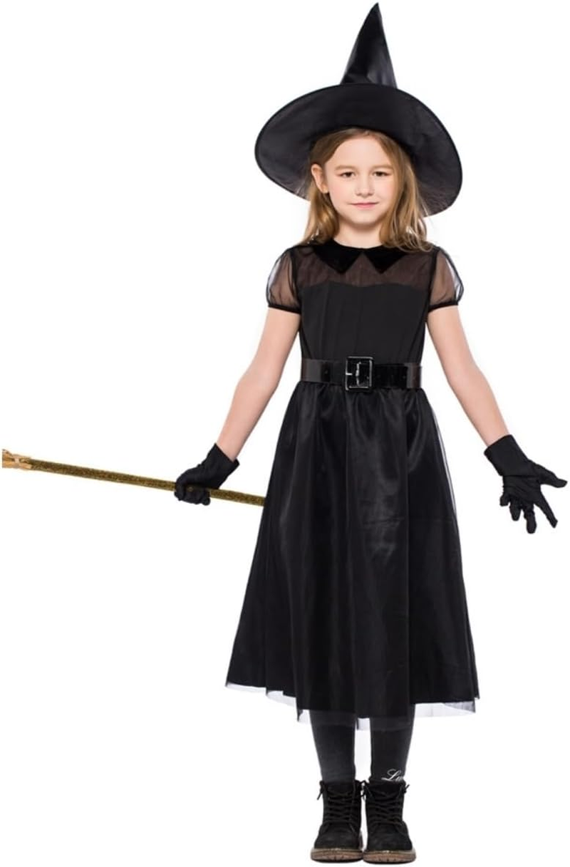Costume Bay Wicked Witch Costume Halloween Book Week Dress up Spooky Outfit for Magic-Themed Trick-Or-Treat Cosplay Party Attire For - 01- Black Witch image number 2