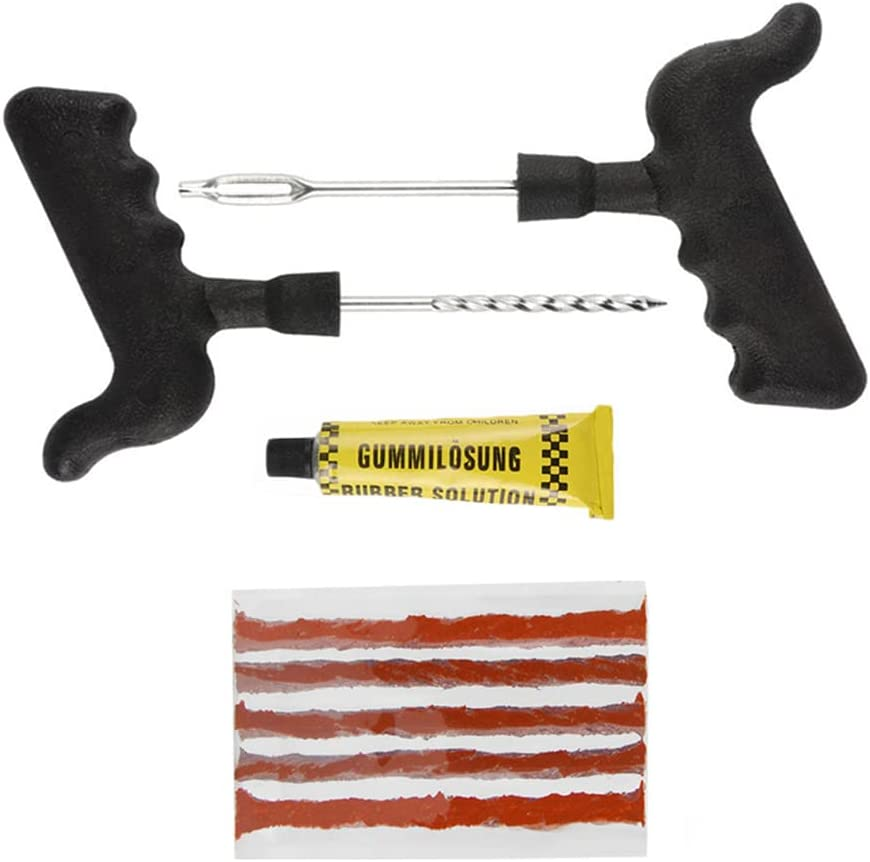 Tubeless Tire Repair Kit with 5 Plugs, Heavy Duty Puncture Repair Tool for Cars, Trucks, Motorcycles, Rvs, Tractors image number 4