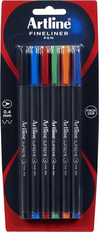 Artline, 12101, Supreme Fineline Pen, 0.4MM, Black , Box 12 image number 7