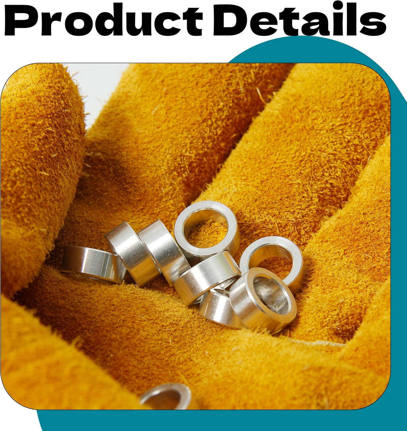 10Pcs M8 Aluminum Spacers, Metal Spacer Aluminum round 8.2Mm ID X 12Mm OD X 5Mm L Thickness Aluminum Spacer Screw Standoff for M8 Screw Bolts Silver image number 1