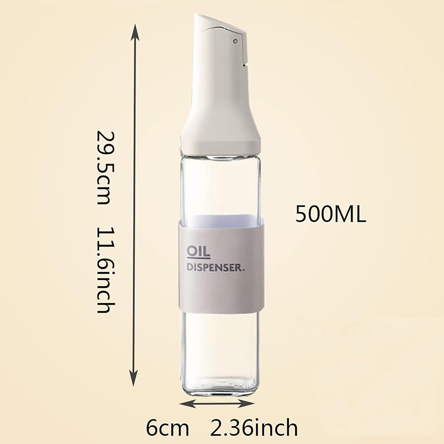 Oil Dispenser Bottle - 500Ml Auto-Flip Olive Oil Dispenser with Precision Spout for Easy Pouring, Leakproof Design for Cooking Oils, Vinegar, and Soy Sauce - Easy to Clean & Multi-Use (Yellow) image number 1