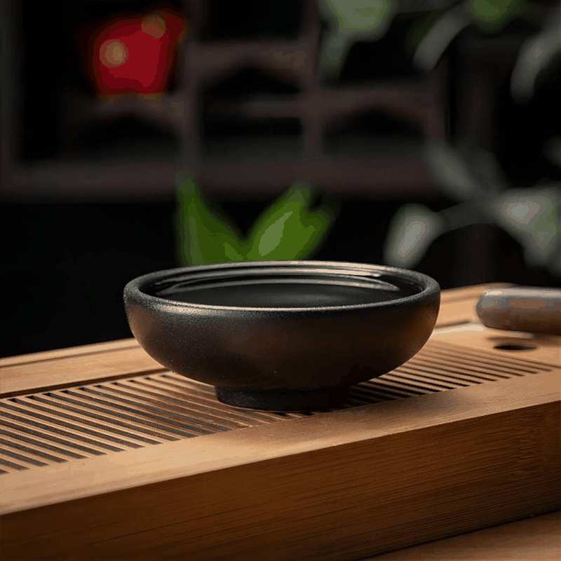 Hand Large Capacity Made Essential Oil Burner Wax Melt Burners, Aromatherapy Aroma Burner Ceramic Oil Diffuser Candle Tealight Holder Home Bedroom Decor Black