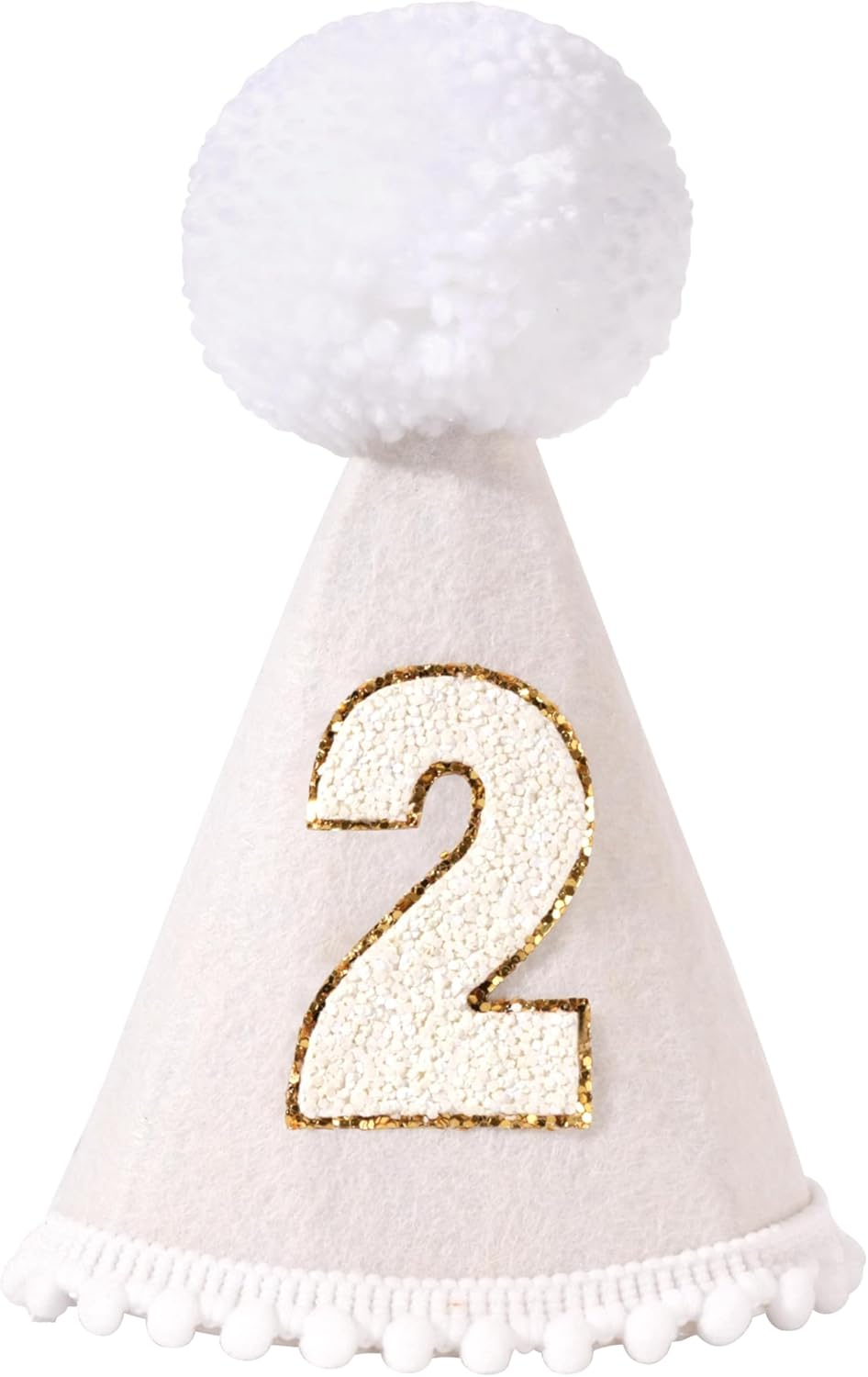 BOOMPA Boho 1St Birthday Celebration Hat - Boho 1St Birthday Conical Cap - Natural Boho First Birthday Decorations image number 1