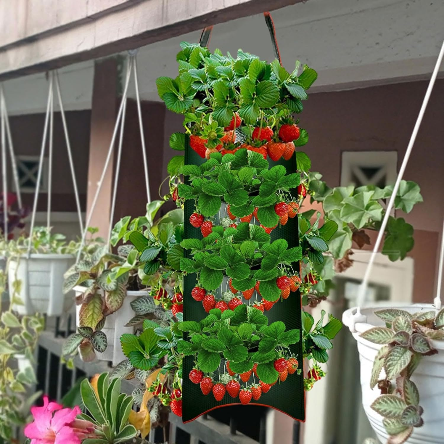 Tomato Planter Bag | 8- Vegetable Planting Aeration Pouch for Growth | Gardening Accessories for Tomatoes, Carrots, Roses, Strawberries, Vegetables image number 3