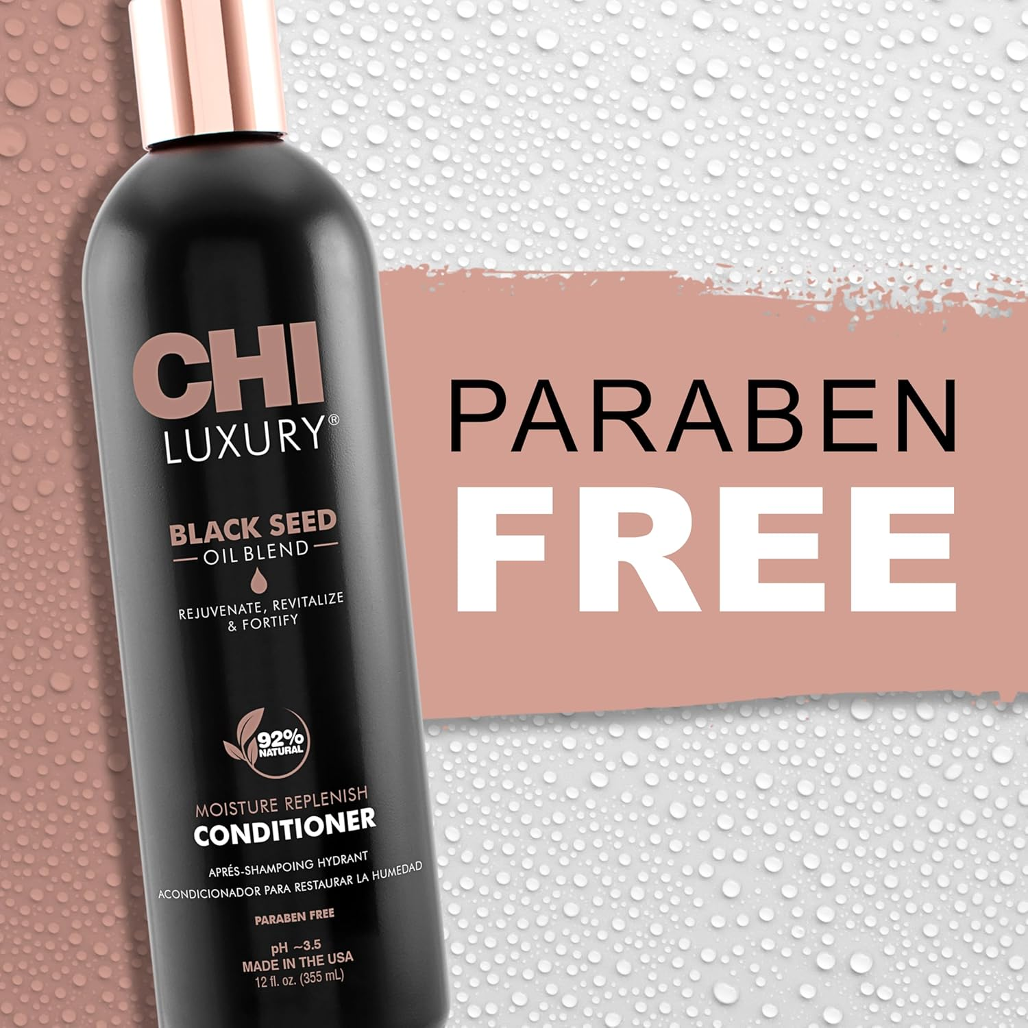 CHI Luxury Black Seed Oil Moisture Replenish Conditioner, 355Ml image number 4