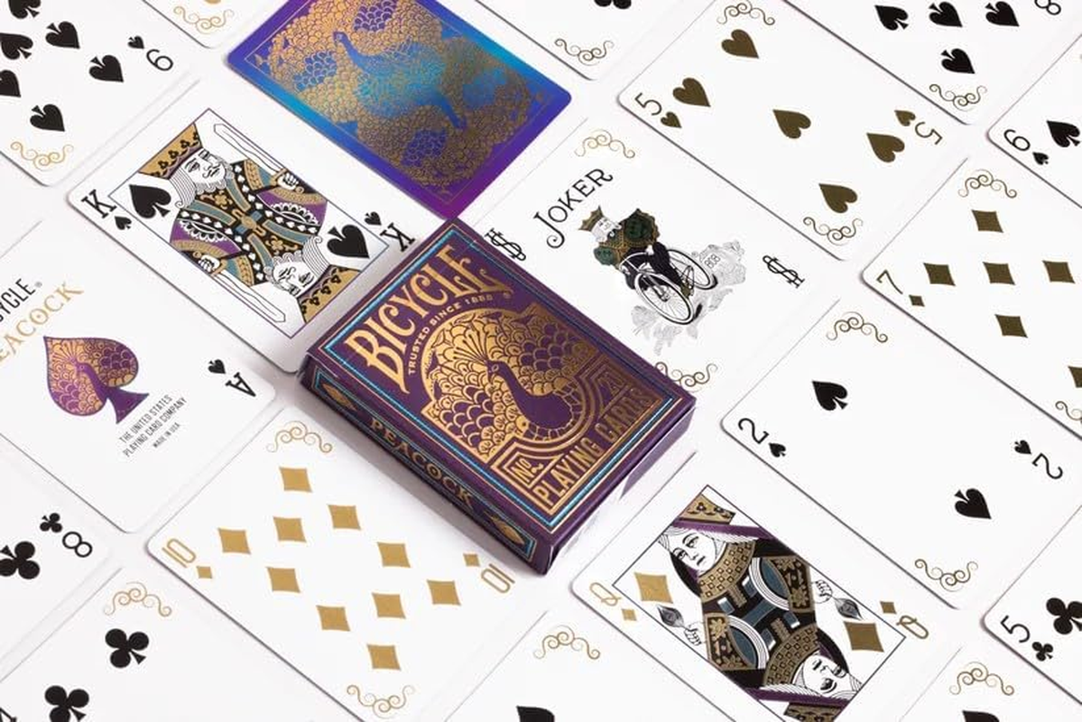 The United States Playing Card Co Bicycle Peacock Playing Cards, Purple image number 1