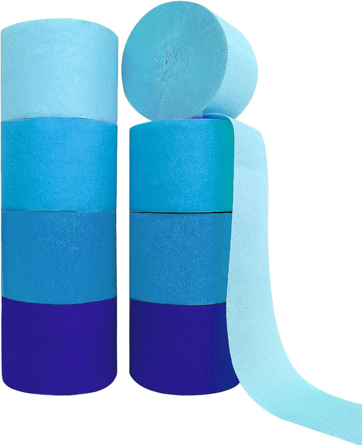 8 Rolls Gradient Blue Crepe Paper Streamer, 4 Colors - 82 Ft Streamers for Wedding, Birthday, Baby Shower, Graduation, Bridal Shower - Purple image number 6