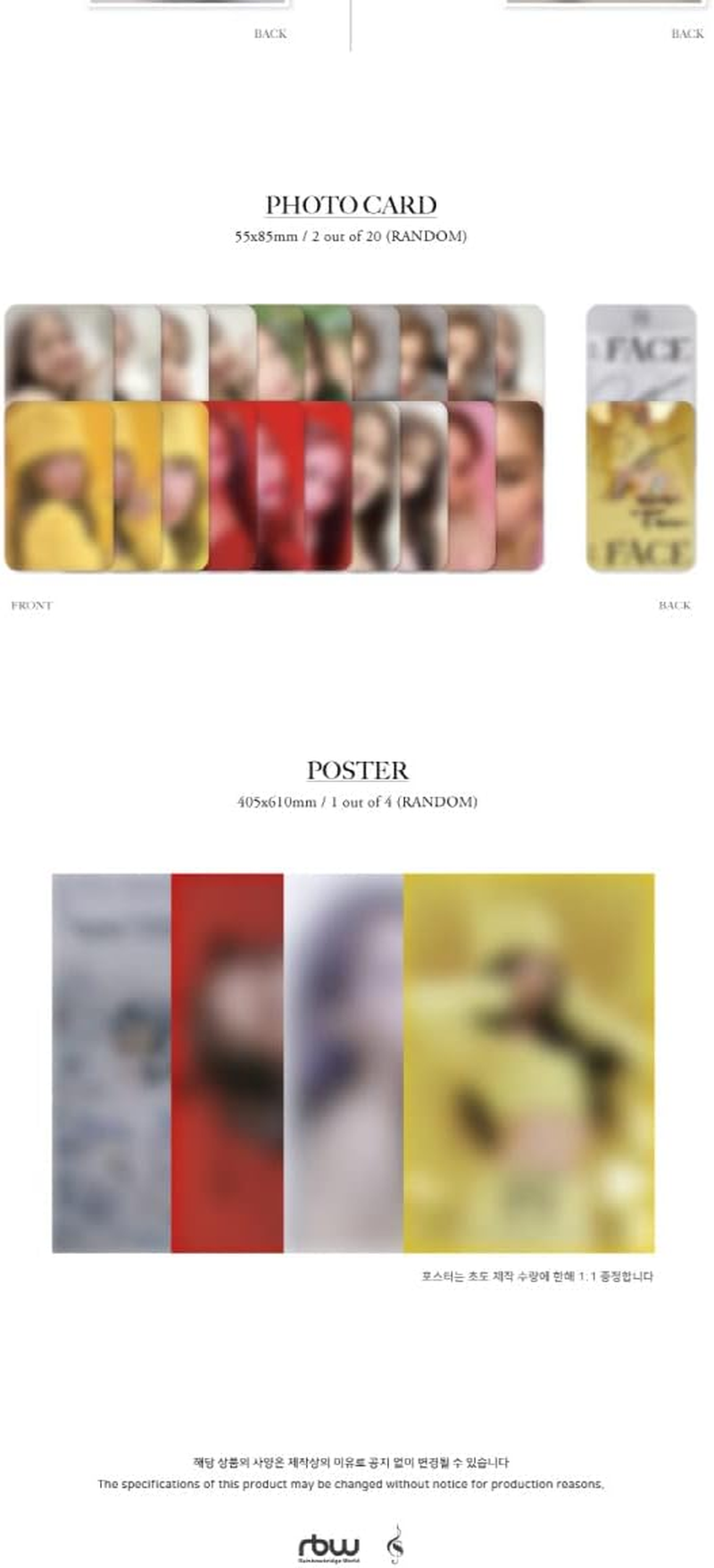 MAMAMOO SOLAR 容 : FACE 1St Mini Album Random Version Cd+128P Photobook+1P Message Card+1Ea Sticker+2P Photocard+Tracking Sealed image number 5