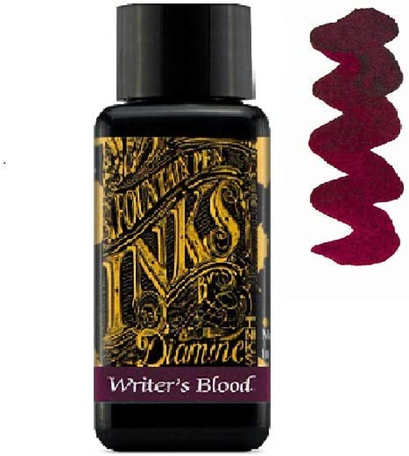 Diamine Fountain Pen Ink 30Ml - 3 X Bottles - Writer'S Blood & Earl Grey & Aurora Borealis, Writer'S Blood, Earl Grey, Aurora Borealis image number 3