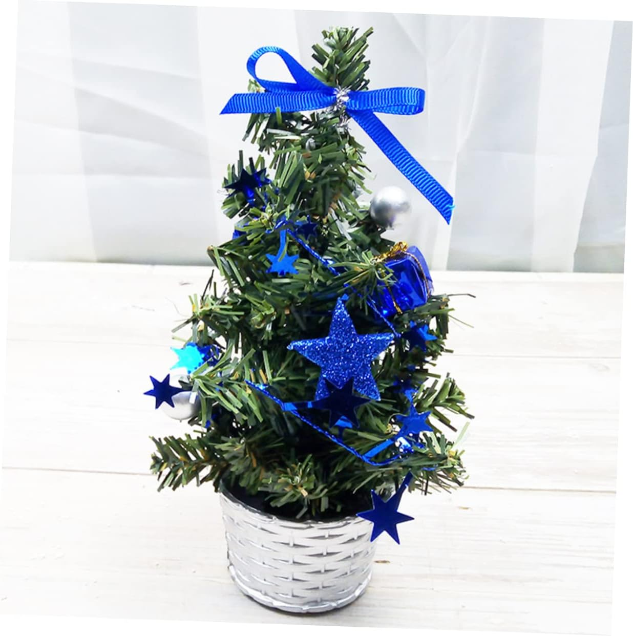 Anneome 4Pcs Adorable Mini Christmas Tree Decorative Tree for Home Party Showcase Table Ornament Christmas Decor Random Color image number 5