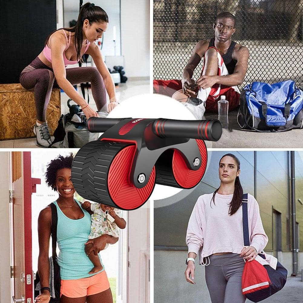 Automatic Rebound Abdominal Wheel,Ab Roller Workout Equipment for Abdominal Core Strength Training,Springback Wheels Roller Domestic Abdominal Exerciser with Knee Mat Ab Roller Wheel at Home Gym