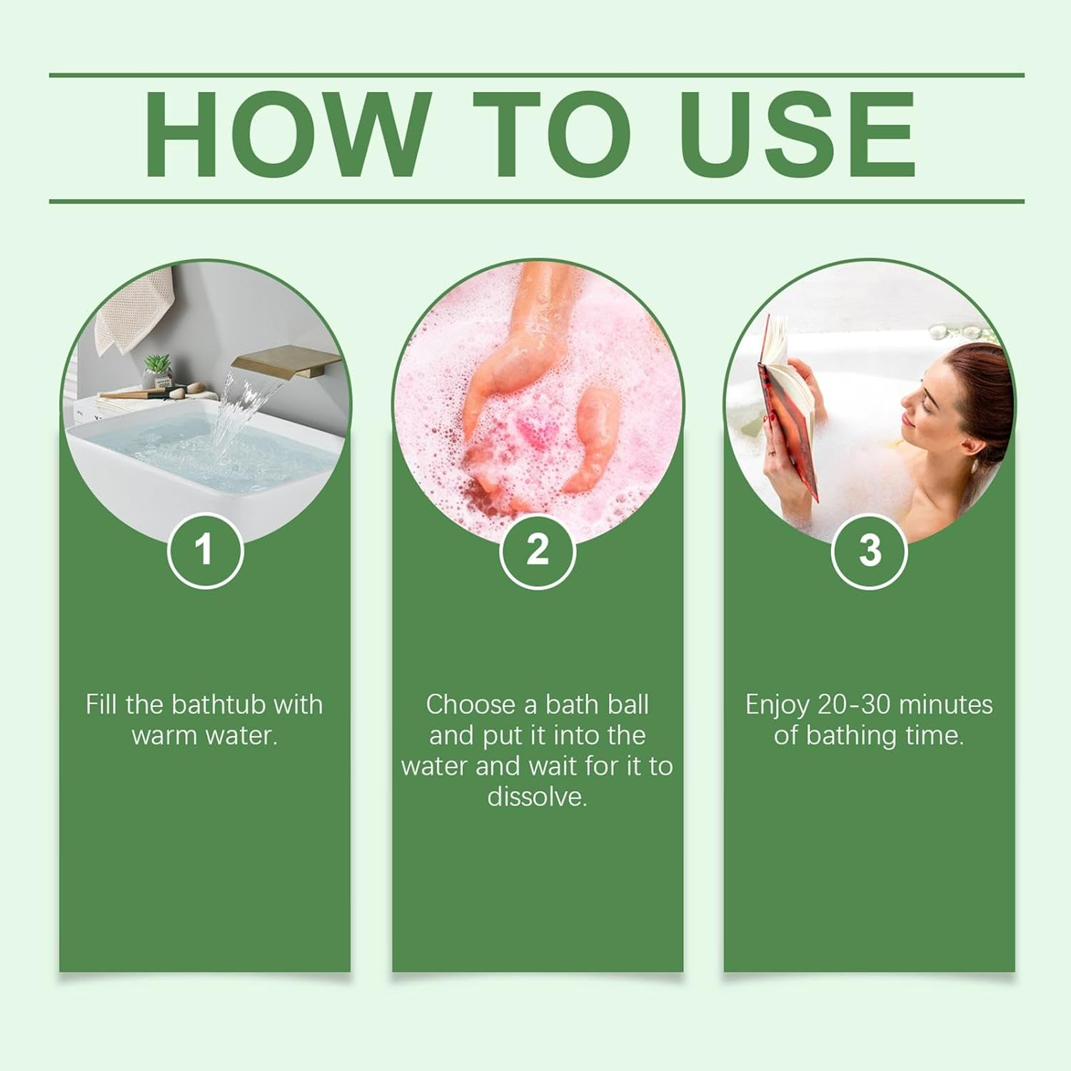 Shower Bombs - Natural Shower Ball,Natural Bath Balls for Relaxation and Stress Relief, Long-Lasting Fragrance Bath Balls image number 1