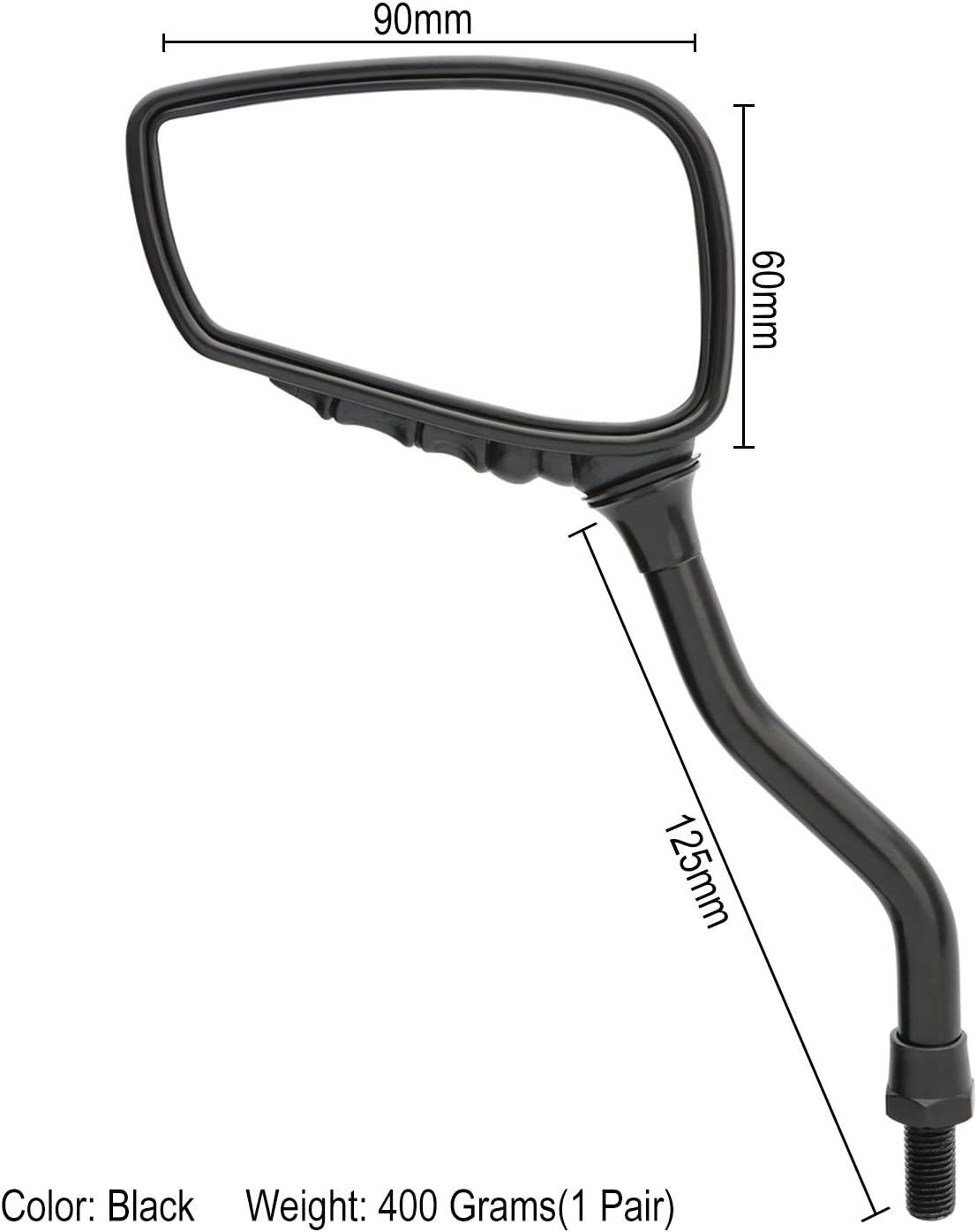 1 Pair Bicycle Mirror Bicycle Rear View Mirror Blindsight Multi Angle Adjustable Bike Mirror Billet Aluminum Chrome Plated outside Bike Side View Mirrors Skull Claw Style