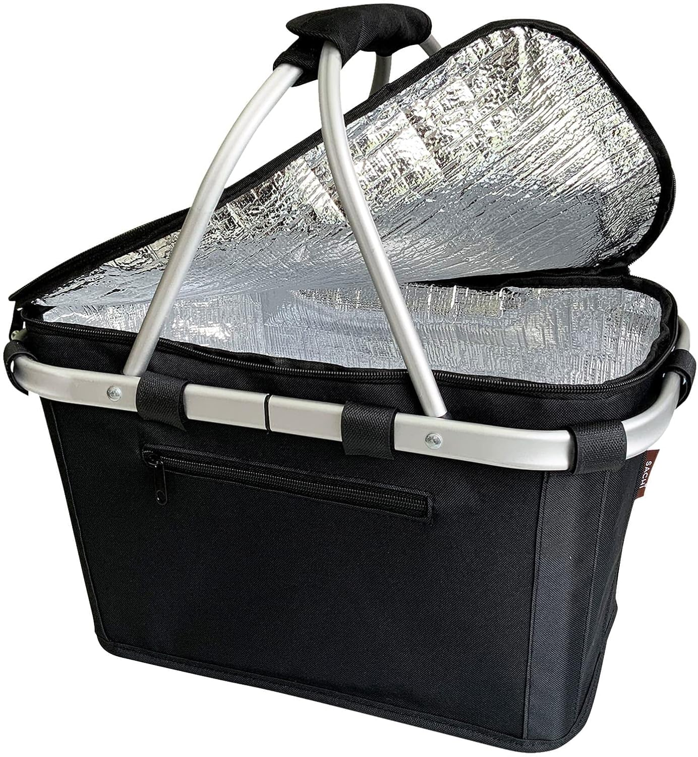 Sachi Insulated Carry Basket W/Lid - Black image number 1
