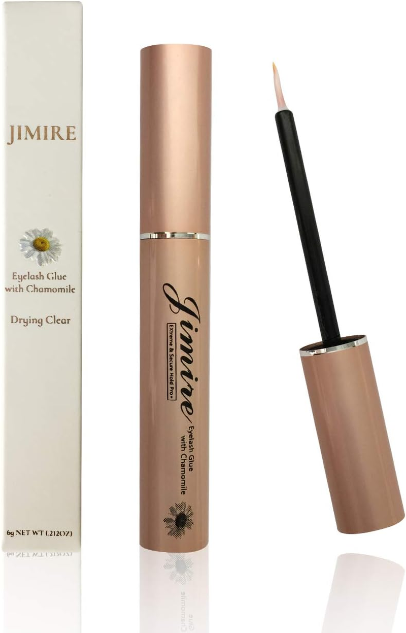 JIMIRE Eyelash Glue Clear | Secure Hold for False Eyelashes | Latex-Free Eyelash Adhesive with Chamomile Suitable for Sensitive Eyes image number 4