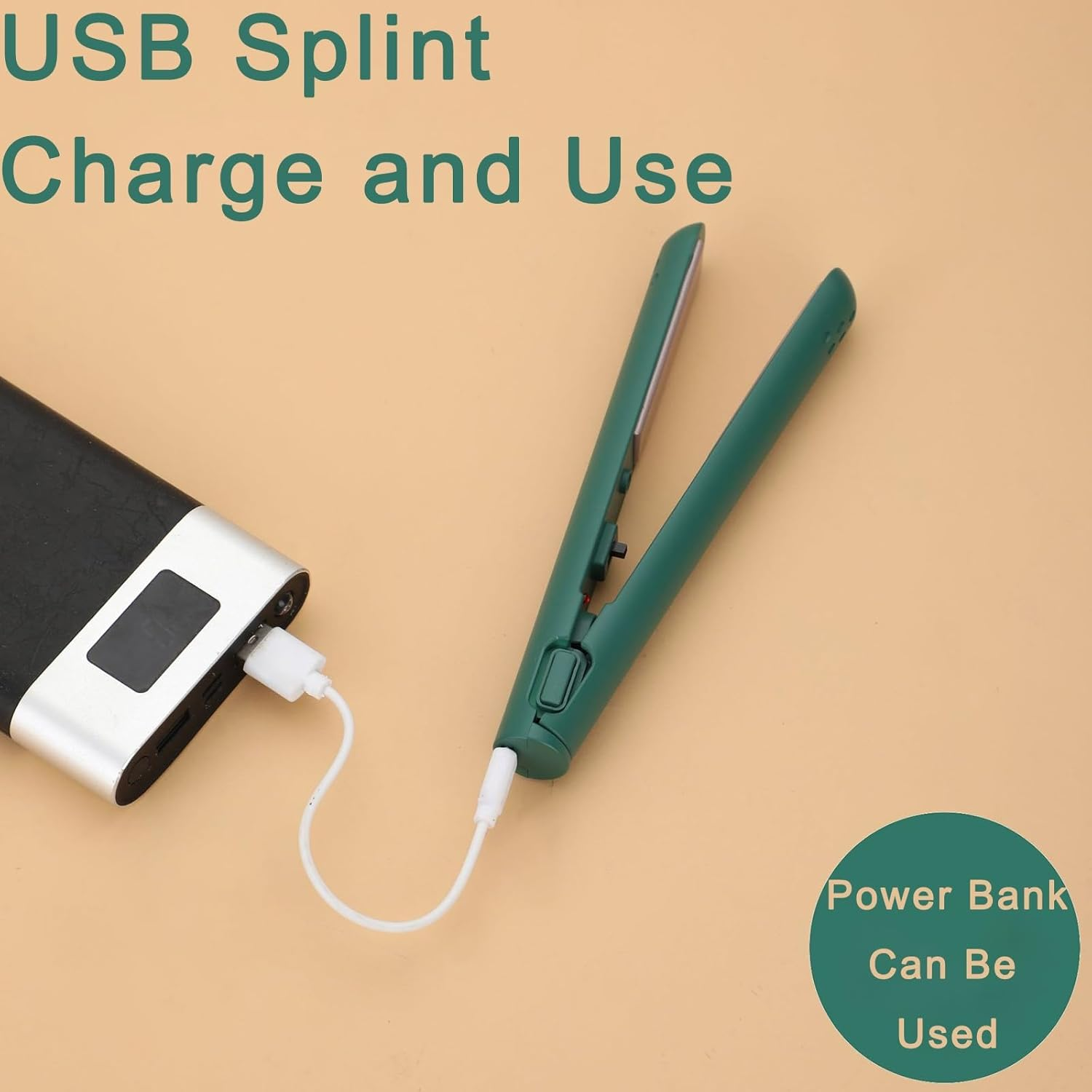 Flat Iron Hair Straightener, Small Dual-Purpose Straightening and Curling Splint, Special Straightening Splint for Bangs, Suitable for Various Hair Styles (Color : Pink) image number 5