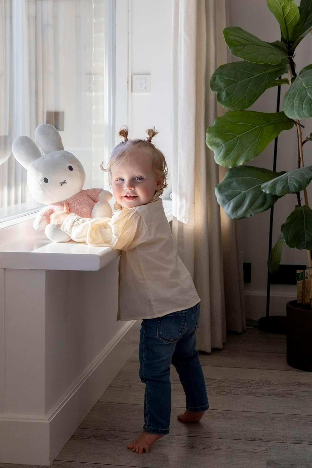 Miffy Fluffy Cuddle Plush Toy, Pink, Large, 35 Cm Size image number 1