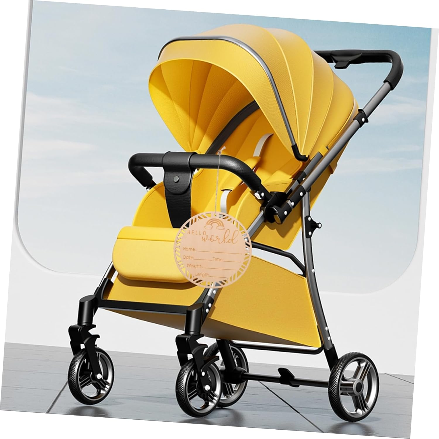 Generic Wooden Announcement Sign Smooth Polished round Nursery Decor Plaque Newborn Milestone Photo Prop for Birth Announcement and Growth Tracking Gift image number 6