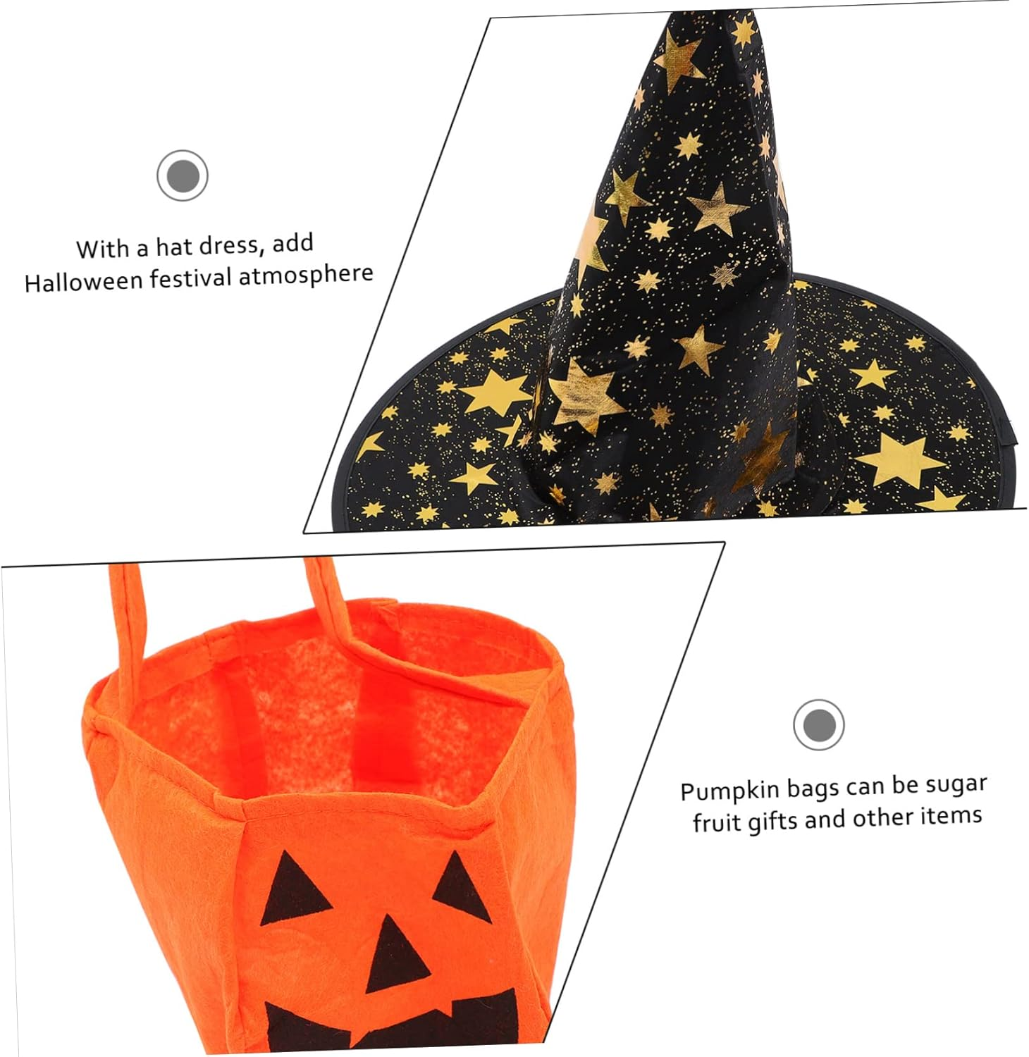 Halloween Party Wizard Cape Hat Witch Costume Boys and Girls Cosplay Unique Comfy image number 6