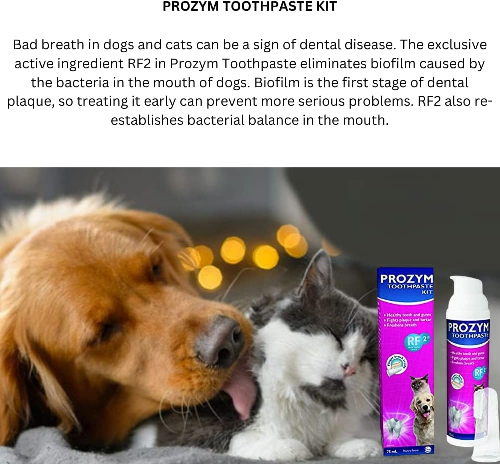 Ceva Prozym Dental Care Toothpaste Kit for Dogs & Cats &ndash; Poultry Flavour, 65Ml image number 3