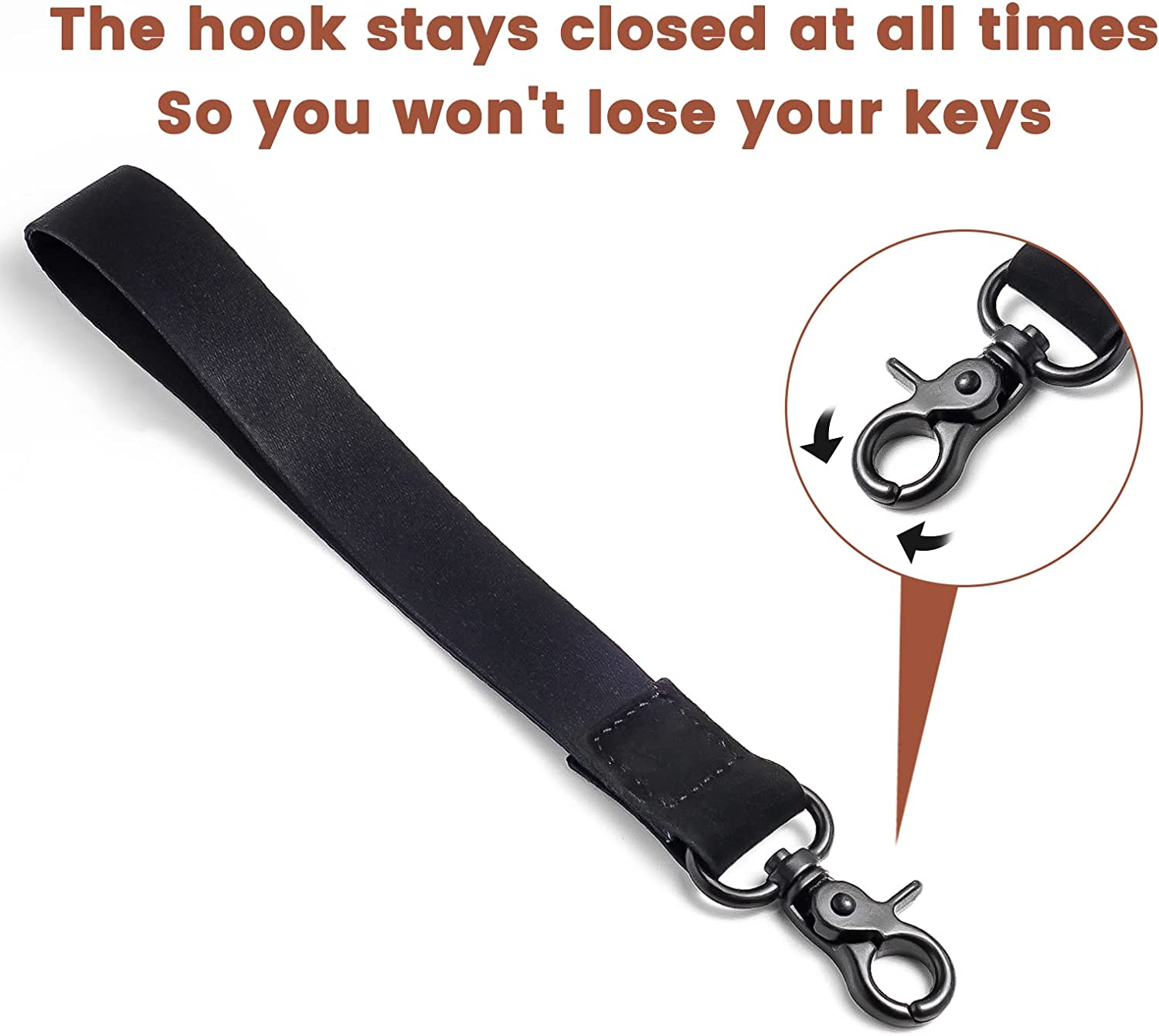 Hand Wrist Lanyard Key Chain Holder, Wristlet Strap for Key for Women & Men, Short Keychain Lanyard for Car Key image number 1