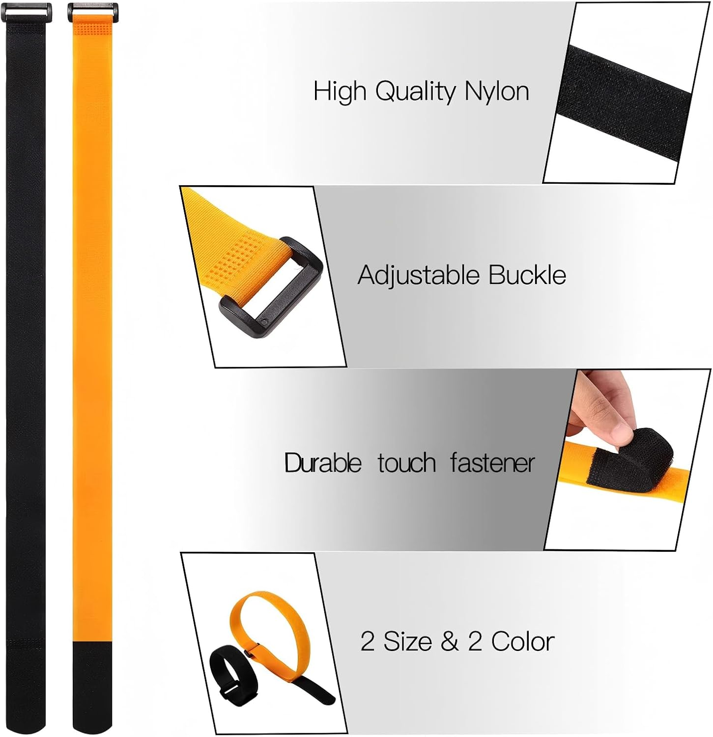 15 Pieces Adjustable Bike Straps Reusable Bike Rack Straps Cinch Replacement Wheel Stabilizer Accessories for Transporting, 1 X 23.6 Inch, 1 X 11.8 Inch