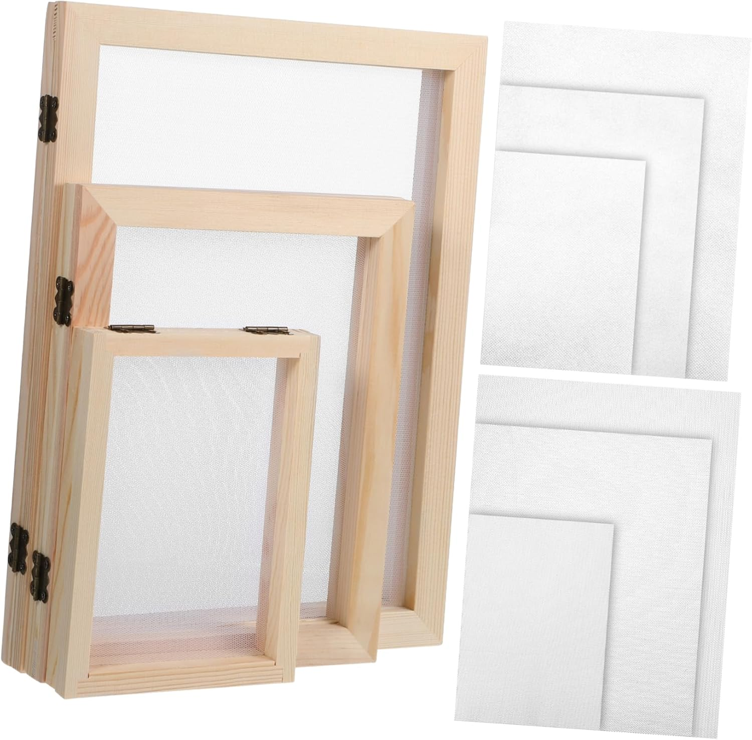 CORHAD 1Set Paper Making Kit Paper Making Screen Deckle Mold with Mesh and Absorbent for Handmade Crafting and DIY Projects image number 6