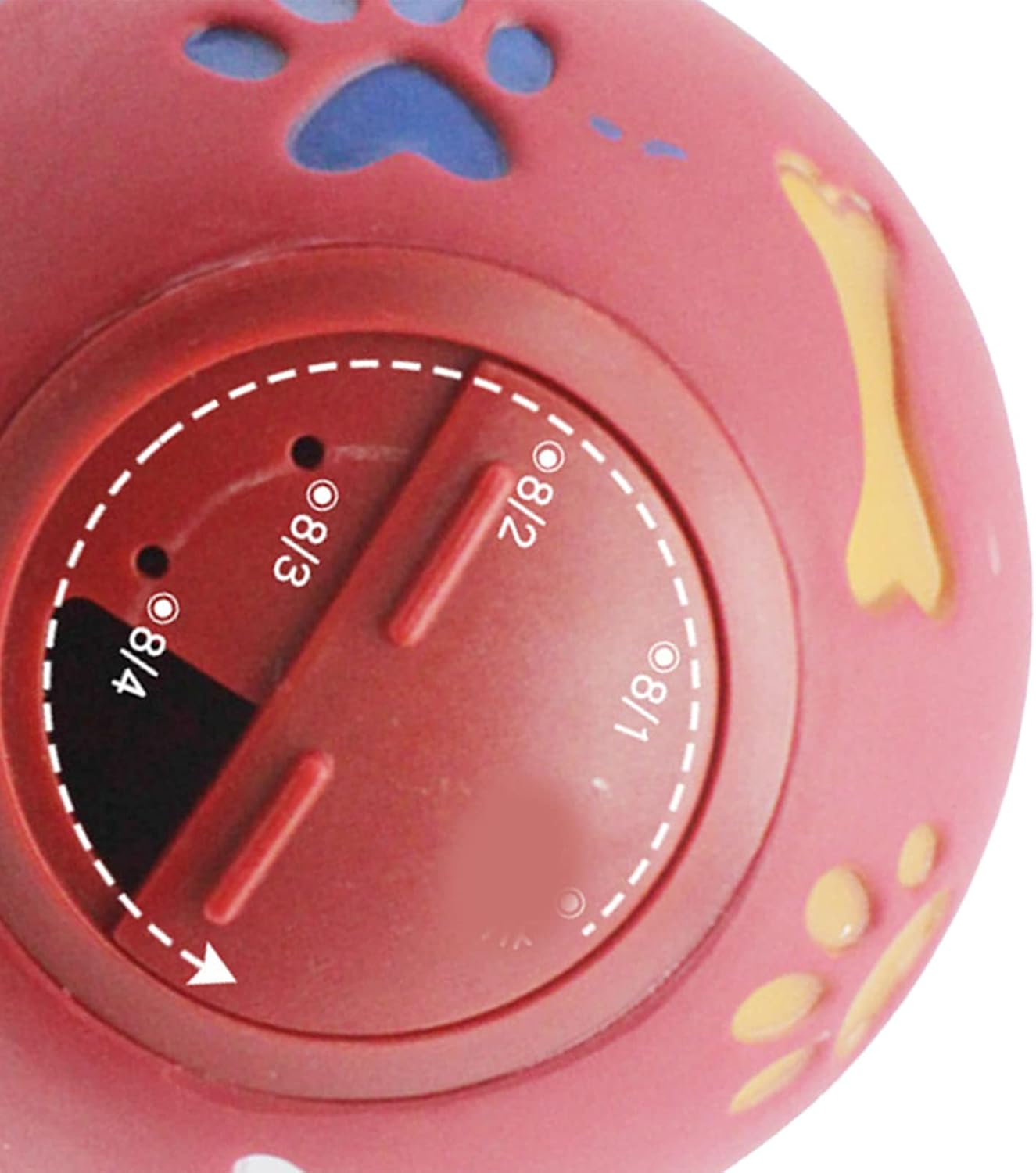 Dog Treat Dispenser Ball, Bite Resistant Cute Design Attractive Puppy Puzzle Chewing Ball Slow Feeding Adjustable for Indoor (M 11Cm/4.3In Diameter) image number 4