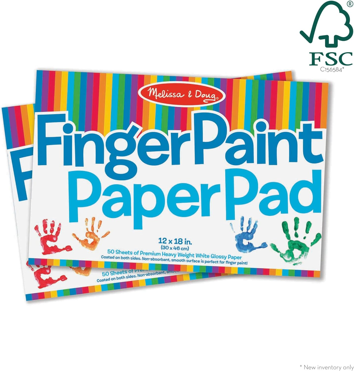 Melissa & Doug Finger Paint Paper Pad (12 X 18 Inches) - 50 Sheets, 2-Pack