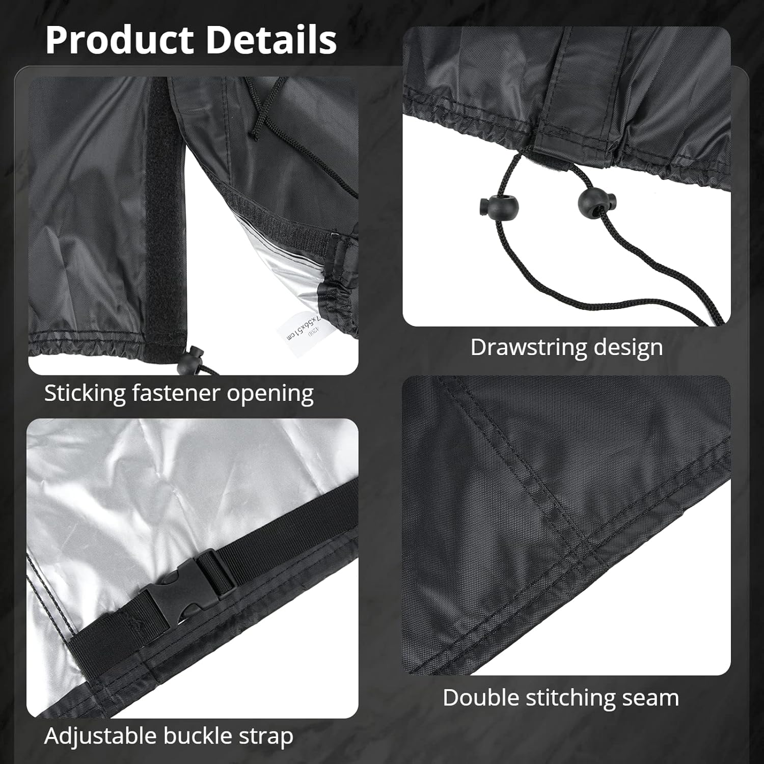 Outdoor Folding Wagon Cover 600D Oxford Cloth Protective Cover Waterproof Garden Wagon Cart Cover Heavy-Duty Dustproof Cover for Collapsible Wagon Carts (600D) image number 1