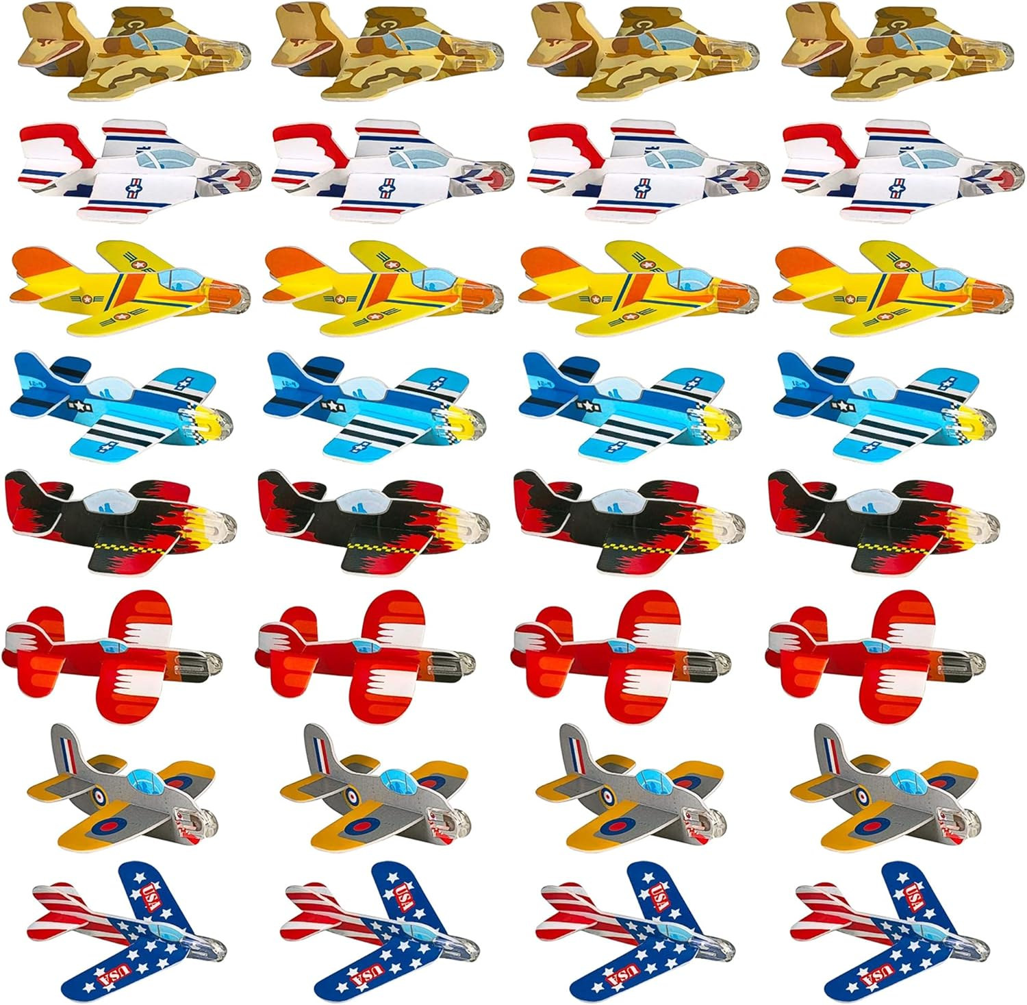 Artcreativity Foam Gliders for Kids - Bulk Set of 72 - Lightweight Planes with Various Designs - Individually Packed Flying Airplanes - Fun Birthday Party Favors, Goodie Bag Fillers for Boys and Girls image number 6