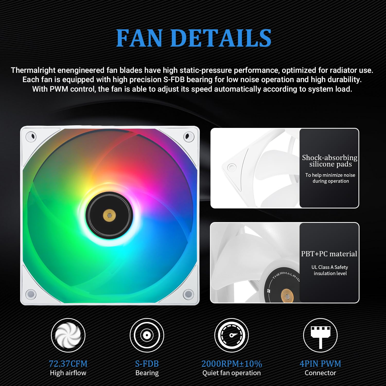 Thermalright Frozen Notte 120 ARGB White CPU Water Cooler, CPU Water Cooling System, ARGB Cold Head,Suitable for Amd:Am4/Am5,Intel LGA 1700/1851/1150/1151/1200